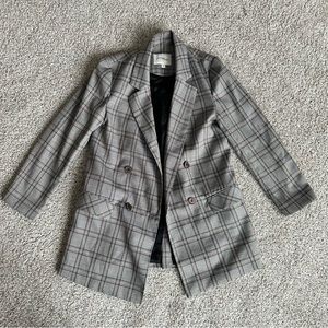 Vero Moda Plaid Grey Blazer - size XS